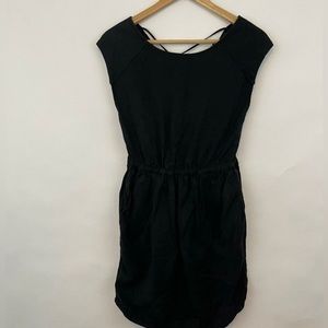 Wilfred Aritzia Black Lyocell Mini Dress